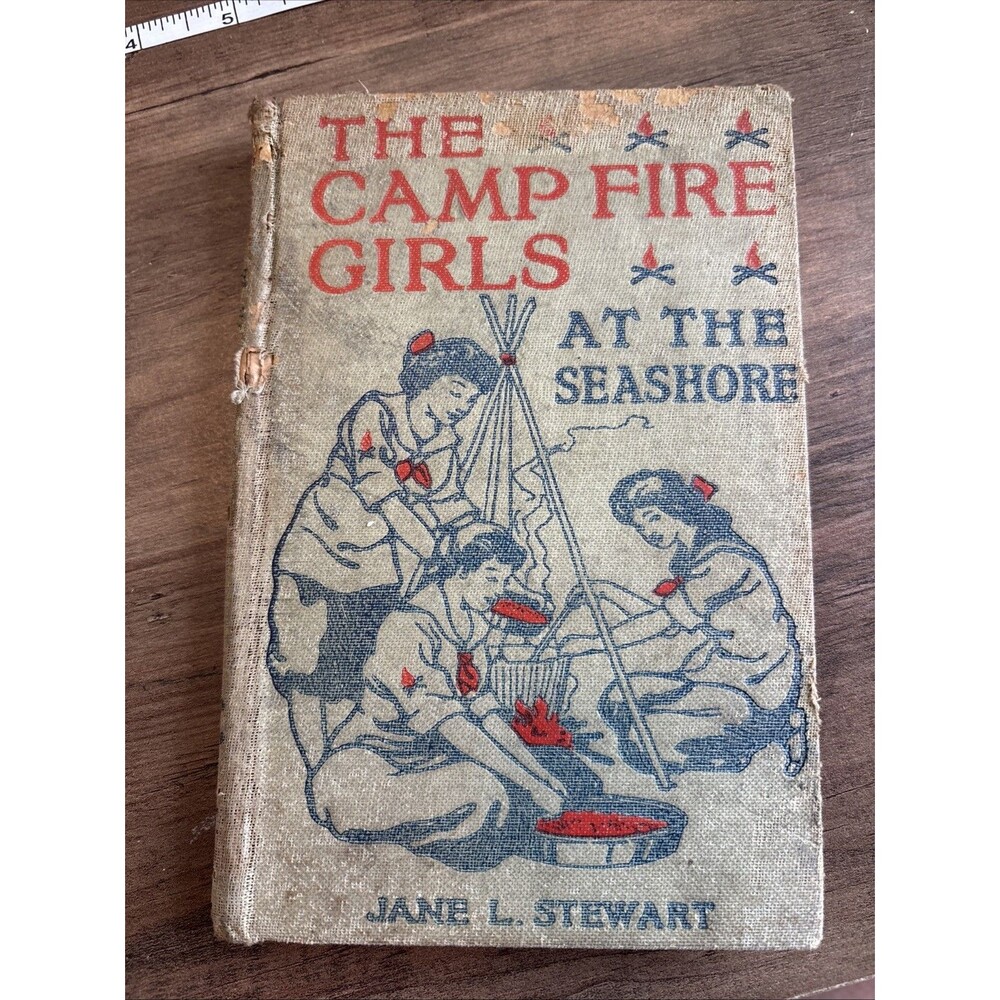 Book - The Campfire Girls At The Seashore (Jane L. Stewart - 1914) Vintage Fair
